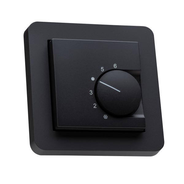 Raumthermostat für Gira E1 schwarz matt