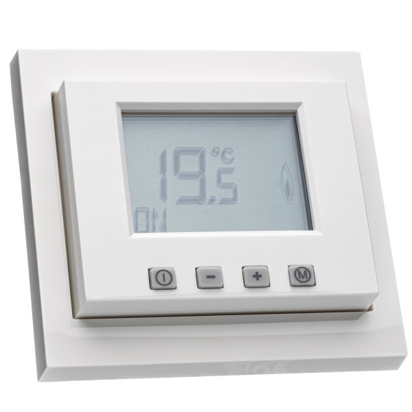 Raumthermostat ERK-86 mit Uhr für Berker K.1/K.5 Rahmen